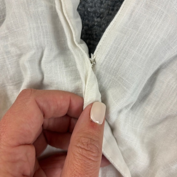 AMERICAN EAGLE Women’s Halter White Midi Summer Dress with Pockets size: Medium - Picture 3 of 10